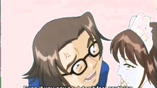 Maid hentai cutie hard poking by her master