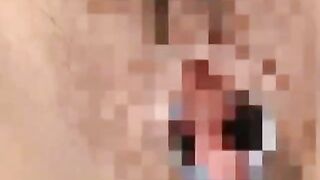 Asian preggo has pussy spread open