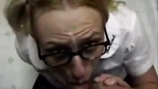 Wife likes to role play when she blowjobs her man