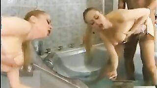 Blonde Bitch Fucking In The Bathroom
