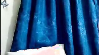 Sexy busty college babe plays with her pussy on cam