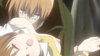 Bigboobs hentai coed gets licked and fucked her hairy wetpussy