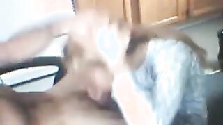 Blonde MILF Giving A Blowjob