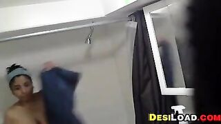 Indian Woman In The Bathroom