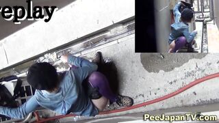 Japanese girls urinating caught on tape
