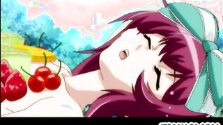 Young hentai boy gets jerked and food in his all body