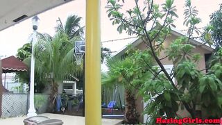 Lez teens toying and eating pussy