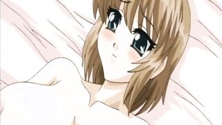 Busty hentai sucking big cock and wet pussy fucking