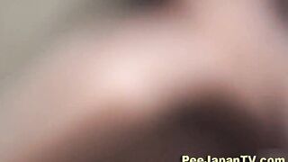 Japanese pee slut public pisses 