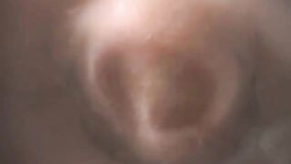 Asian preggo pussy filled with toy