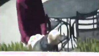 Skater fucks his sister in public