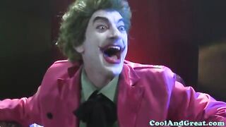 Naughty bat woman starts a sexy fight with the joker
