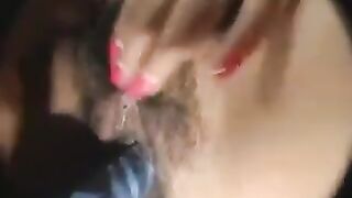 Hairy Latina Masturbating
