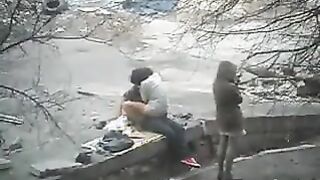 Couple Having Sex Outside