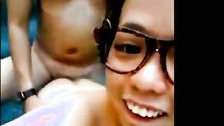 Nerdy Asian Teens Jacuzzi Sextape