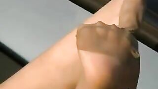 Feet Covered In Nylon