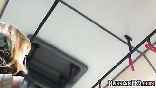 Russian Upskirt On The Bus