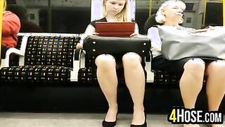 Upskirt On The Subway