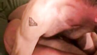 Amateur straight bears toy anal playing