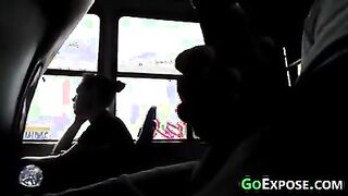 Flashing His Cock On A Bus