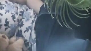 Horny milf gets caught masturbating on the couch