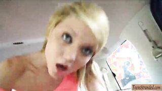 Tight teen Dakota Skye nailed in the car