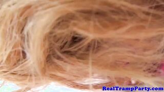 Tinslee Reagan enjoys garden group fuck