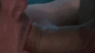 Two gay bears sucking dick close up