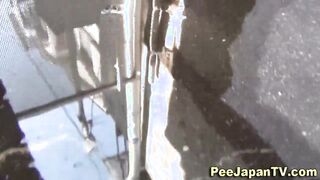 Pissing asians spied on