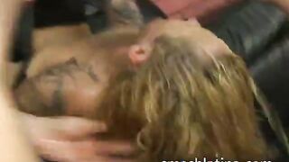 Very rough face fuck of Hunter Paige