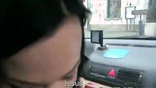 European girlnextdoor bj in car