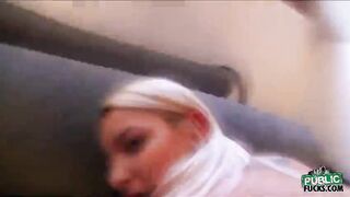 Beautiful Blonde babe Hunting for a huge cock and let hunk dude fucked her hard