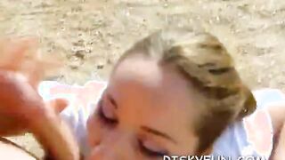 Hot and skinny outdoors babe mouth fuck