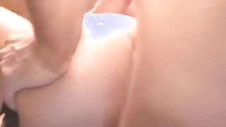 Horny lady spreads her legs