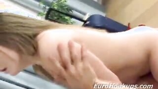 Round assed pornstar rides on a cock
