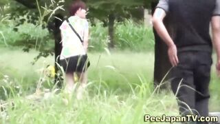 Urinating asians spied on