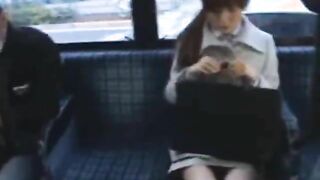 Publicsex oriental sucks cock on the bus