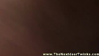 Amateur twink teen rims hairy asshole
