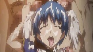 Japanese hentai coed with bigboobs gangbang