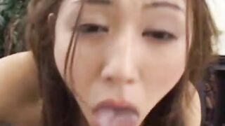 Asian jizz lover makes another cock cry