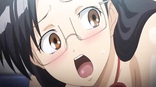 Stocking hentai coed gets vibrating her wet pussy