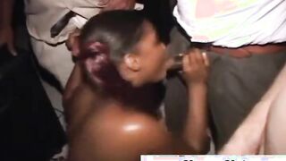 Real amateur black slut facialized