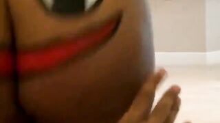 Ebony Babe Shows Her Version Of Sesame Street Ass