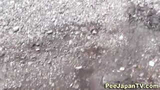 Asian hos caught pissing