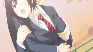 Bondage Japanese hentai vibrating her pussy