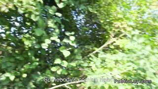 European amateur fucks in public