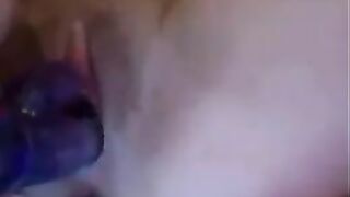 Sexy teen uses small toy on tight pussy