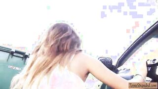 Big boobs teen Sarai nailed in public