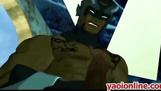 Threesome hentai gays with hardcore action