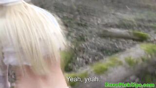 Sexy picked up amateur blonde sucking